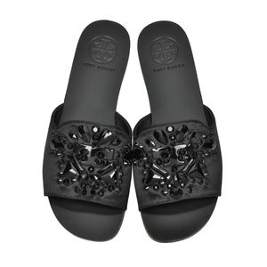 Tory Burch Delphine Slide Satin Lux Sandals